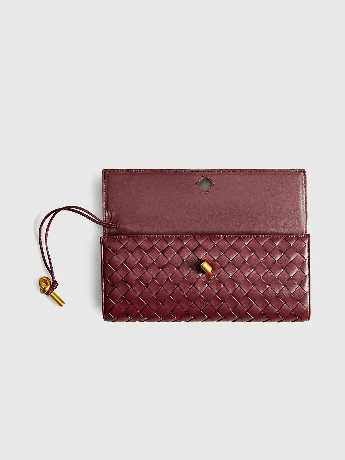 Woven Flap Shoulder Clutch Bag