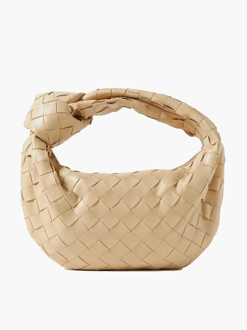 Woven Mini Handbag With Artistic Detailing