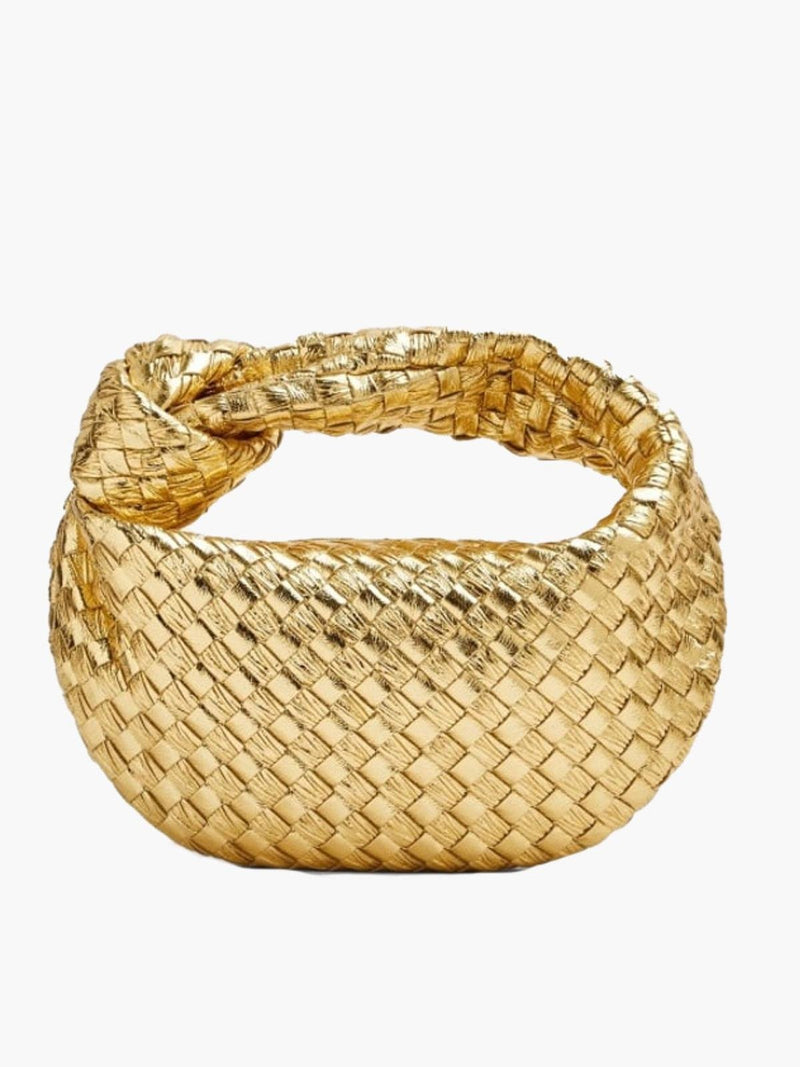 Woven Mini Handbag With Artistic Detailing