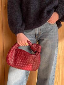 Woven Mini Handbag With Artistic Detailing