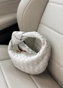 Woven Mini Handbag With Artistic Detailing