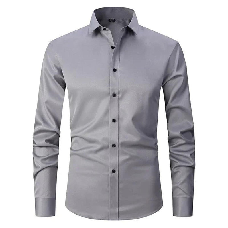 Wrinkle-Free Stretch Shirt For Men - Breathable Slim Fit Design