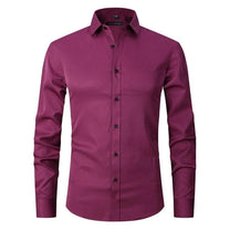 Wrinkle-Free Stretch Shirt For Men - Breathable Slim Fit Design