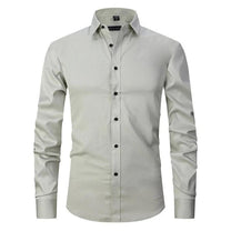 Wrinkle-Free Stretch Shirt For Men - Breathable Slim Fit Design