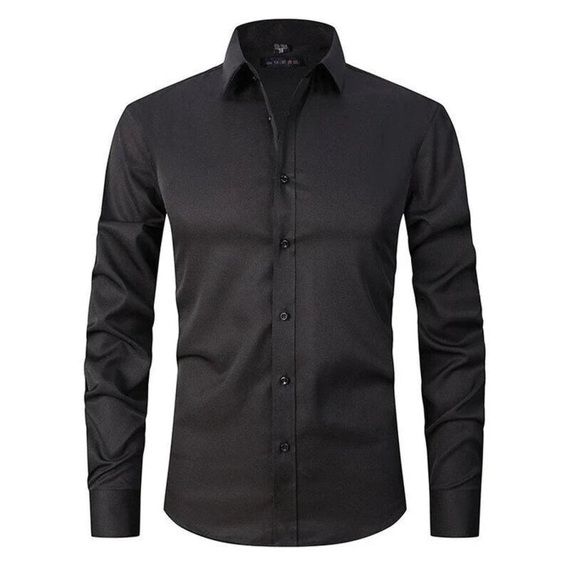 Wrinkle-Free Stretch Shirt For Men - Breathable Slim Fit Design