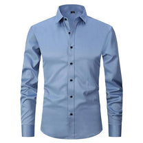 Wrinkle-Free Stretch Shirt For Men - Breathable Slim Fit Design