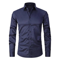 Wrinkle-Free Stretch Shirt For Men - Breathable Slim Fit Design
