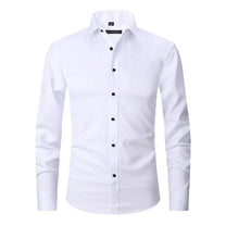 Wrinkle-Free Stretch Shirt For Men - Breathable Slim Fit Design