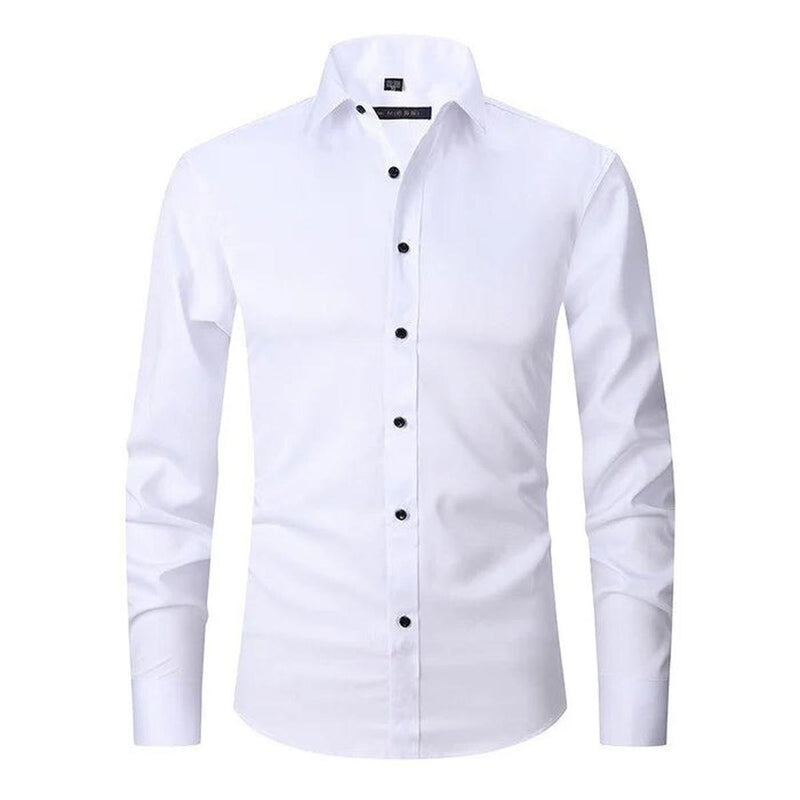 Wrinkle-Free Stretch Shirt For Men - Breathable Slim Fit Design