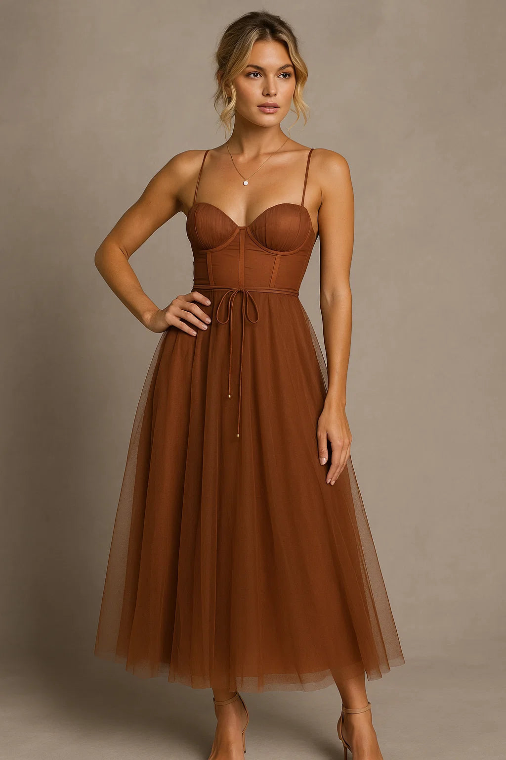 Chiffon Midi Gown