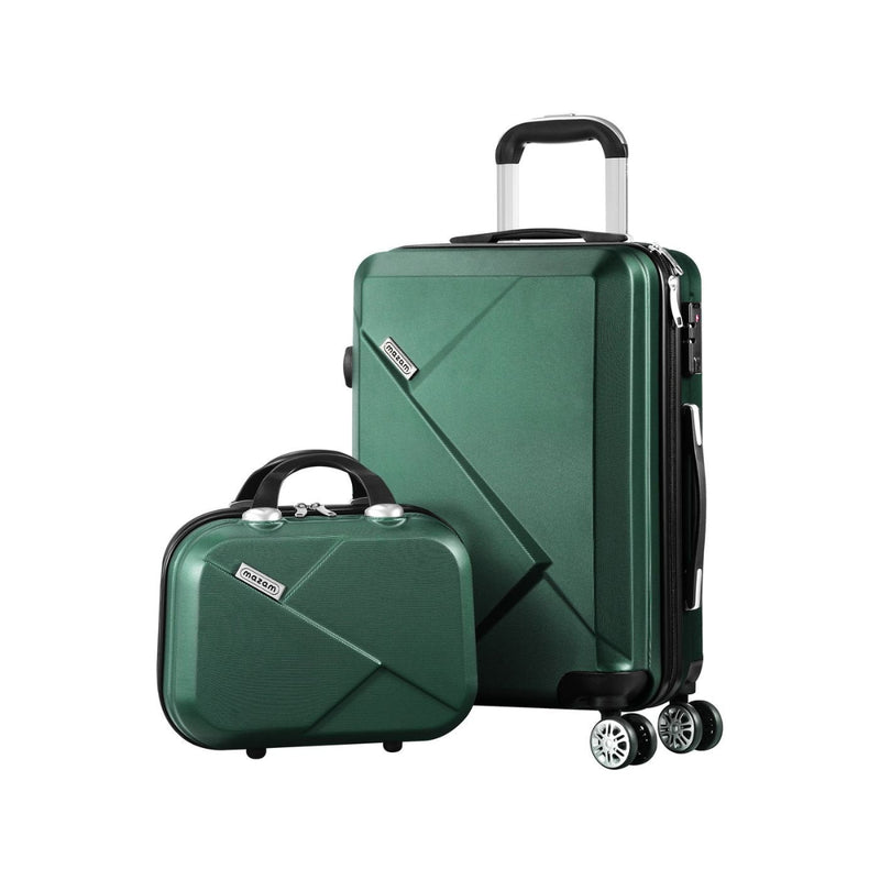 2-Piece ABS Hard Shell Luggage Set With TSA Lock And 360° Spinner Wheels