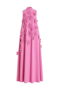 Flower Embellished Sleeveless Maxi Dress