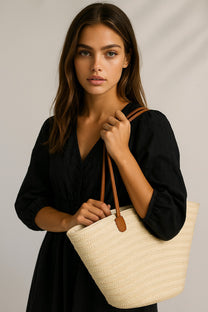 Straw Shopper Bag - Summer Bag