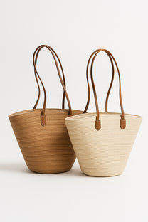 Straw Shopper Bag - Summer Bag